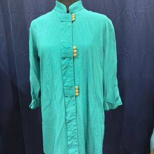 Teal Button-Down Women's Vintage Camisole